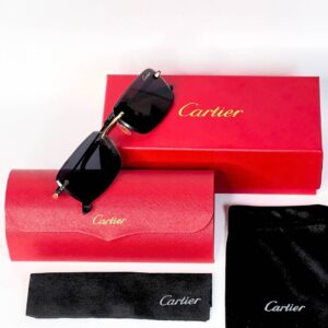 Cartie_r Rimless Black Shield Sunglasses 🕶️
